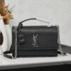 6930ce5f6e68136f4d9b07fc YSL Accordion Bag in Calfskin - Baby Size, Elegant and Versatile with White Stitching