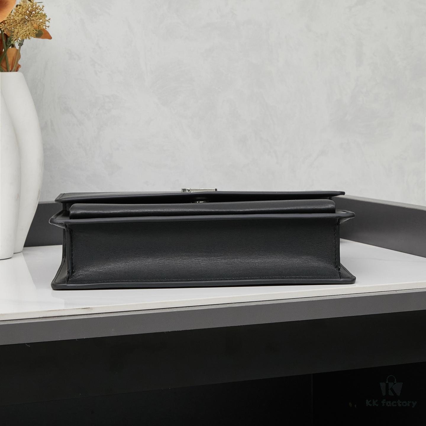 6930ce5f6e68136f4d9b07fe YSL Accordion Bag in Calfskin - Baby Size, Elegant and Versatile with White Stitching