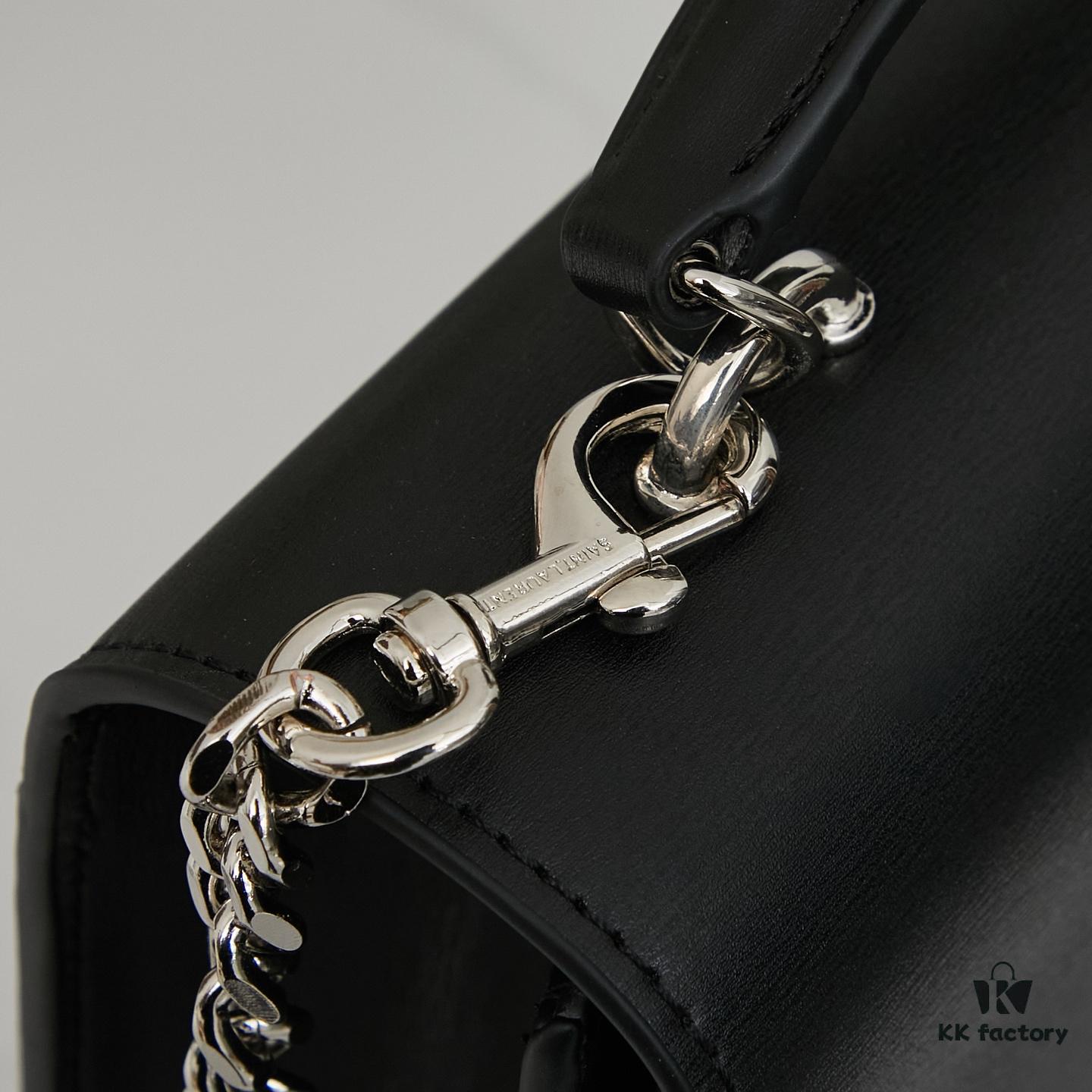 6930ce606e68136f4d9b0801 YSL Accordion Bag in Calfskin - Baby Size, Elegant and Versatile with White Stitching