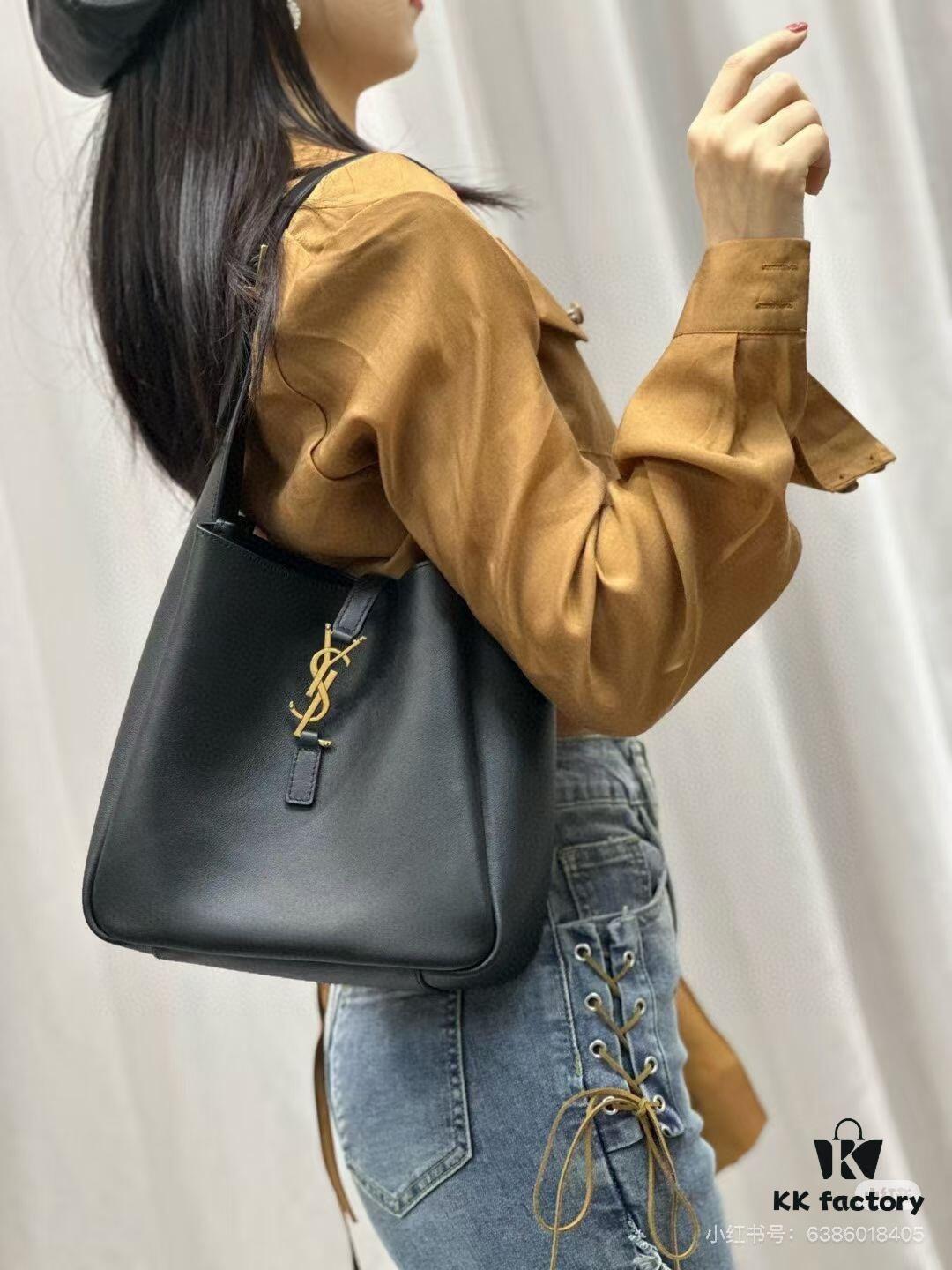 6930cee66e68136f4d9b0904 New YSL Shoulder Bag, Soft and Stylish in Black and Caramel