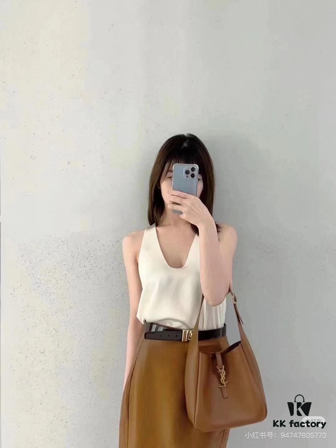 6930ceed6e68136f4d9b090e New YSL Shoulder Bag, Soft and Stylish in Black and Caramel