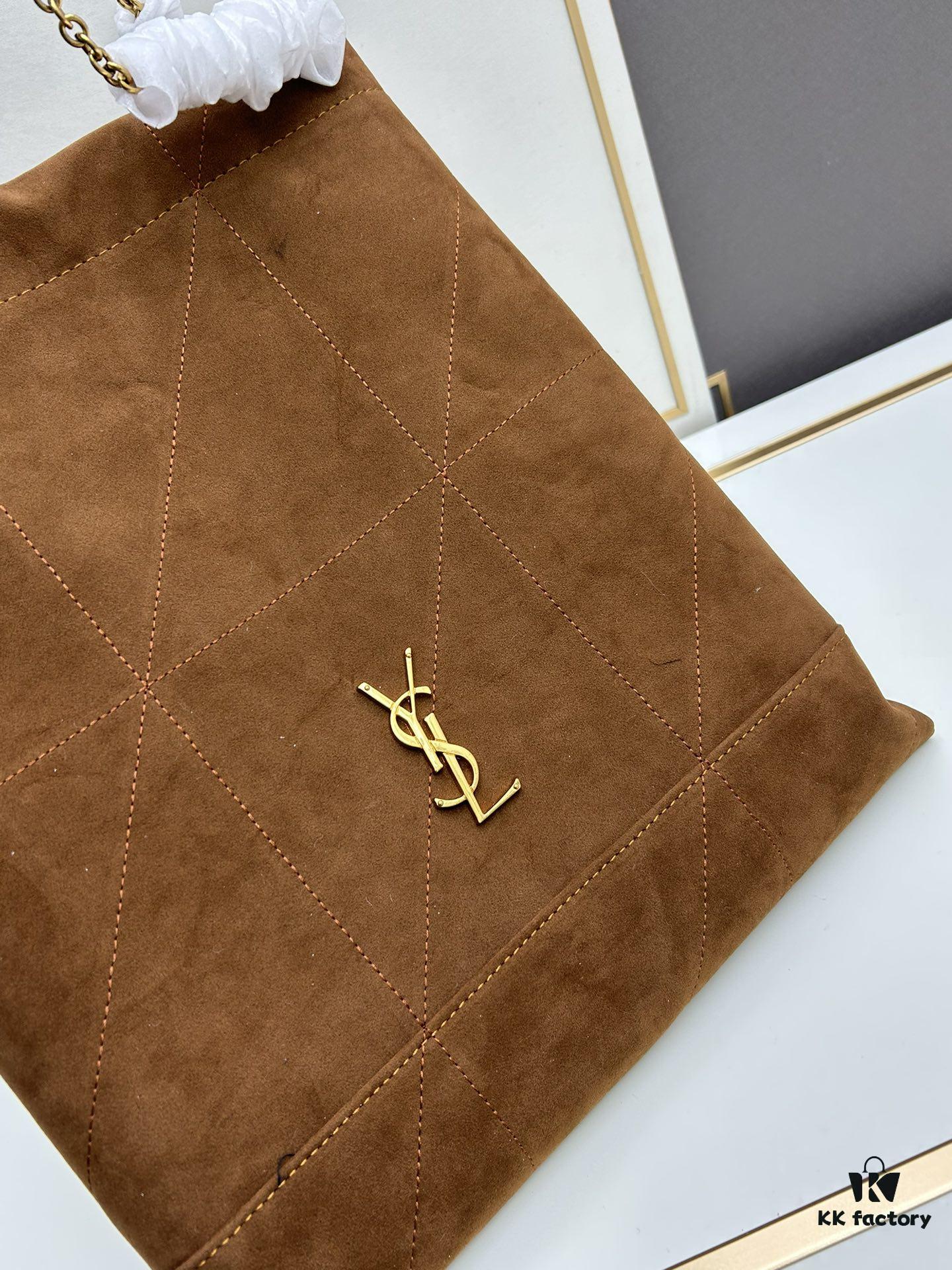 New Matte Suede YSL Jamie Bag with Box 💰YSL ||| I really don't want to call it a trash bag because it's simply too beautiful—definitely not trashy at all. Falling in love instantly upon wearing it.