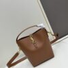 6930cefa6e68136f4d9b0922 New Arrival Mini YSL Bucket Bag with Box - Authentic LE37 Black Gold Shiny Leather, Celebrity Style, Limited Stock