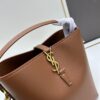 6930cefd6e68136f4d9b0925 New Arrival Mini YSL Bucket Bag with Box - Authentic LE37 Black Gold Shiny Leather, Celebrity Style, Limited Stock