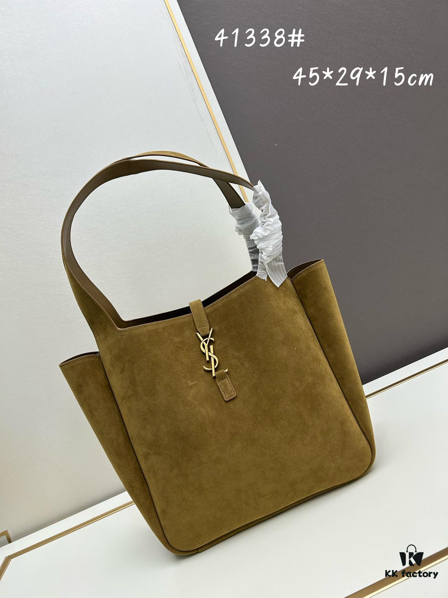 6930cf016e68136f4d9b092a New Arrival with Box 💰 Autumn-Winter 2024 Le Bea. Suede Gold Leaf Color BEA Tote Bag