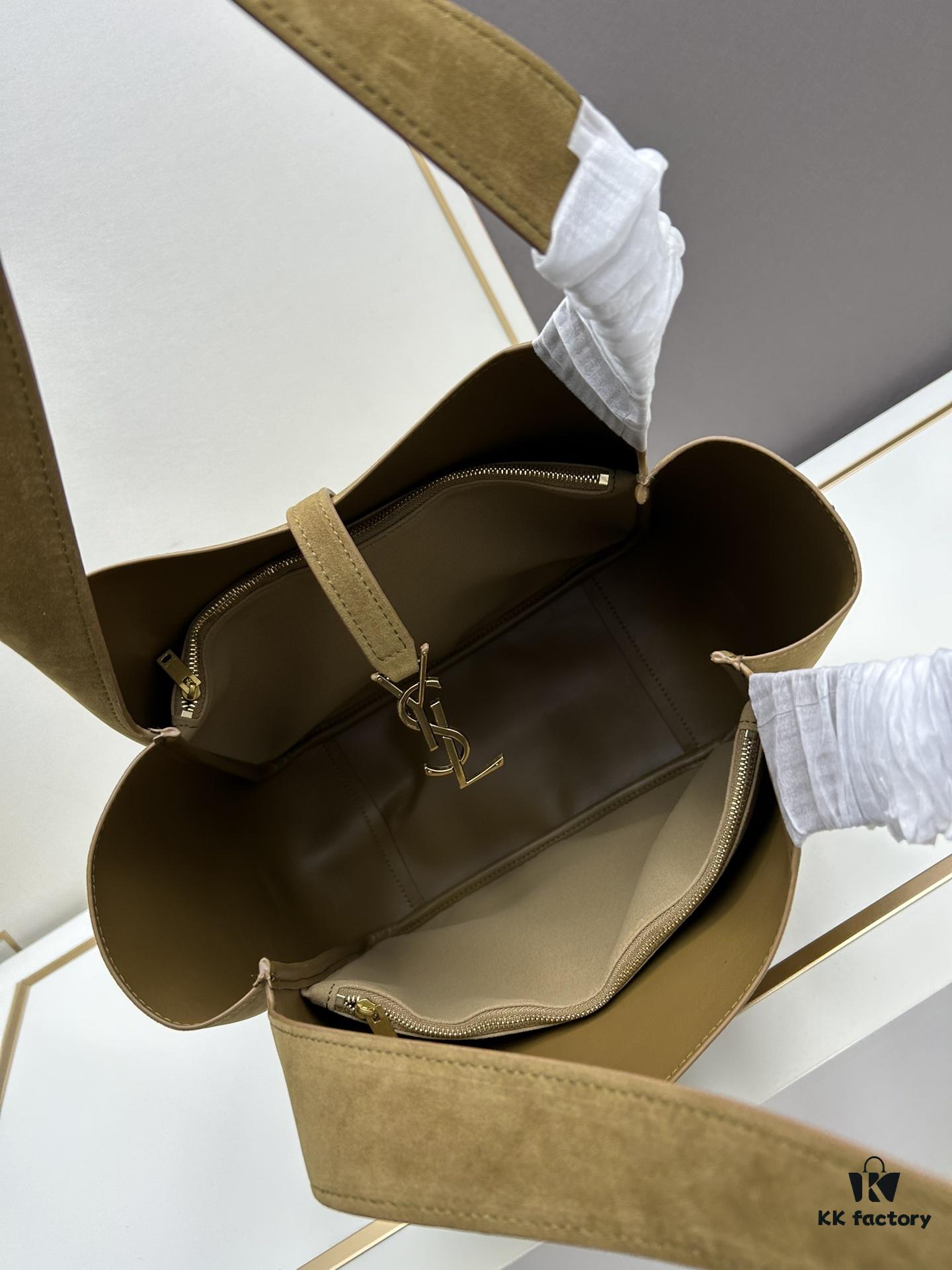 6930cf076e68136f4d9b0931 New Arrival with Box 💰 Autumn-Winter 2024 Le Bea. Suede Gold Leaf Color BEA Tote Bag