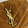 6930cf1a6e68136f4d9b0952 Small YSL Loulou Suede Leather Chain Shoulder Bag in Black and Brown with Box