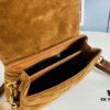 6930cf1b6e68136f4d9b0955 Small YSL Loulou Suede Leather Chain Shoulder Bag in Black and Brown with Box