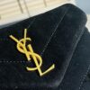 6930cf1f6e68136f4d9b095e Small YSL LOU LOU Suede Leather Chain Shoulder Bag with Box ||| Loulou Black Brown Nubuck