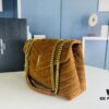 6930cf2c6e68136f4d9b0976 Large Size with Box 💰 YSL LOU LOU Suede Leather Chain Shoulder Bag | Loulou Black Brown Nubuck
