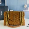 6930cf2d6e68136f4d9b0977 Large Size with Box 💰 YSL LOU LOU Suede Leather Chain Shoulder Bag | Loulou Black Brown Nubuck