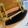 6930cf316e68136f4d9b097e Large Size with Box 💰 YSL LOU LOU Suede Leather Chain Shoulder Bag | Loulou Black Brown Nubuck