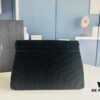 6930cf336e68136f4d9b0982 Large Size with Box 💰 YSL LOU LOU Suede Leather Chain Shoulder Bag ||| Loulou Black Brown Nubuck