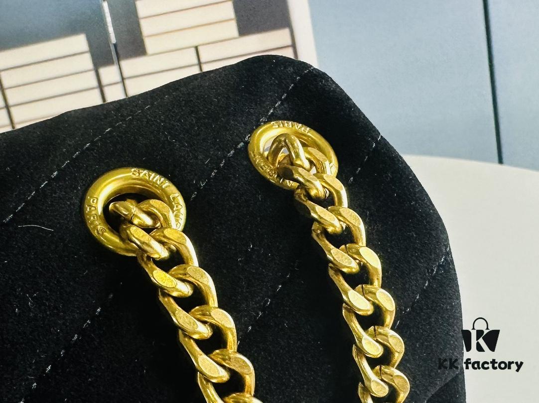 6930cf356e68136f4d9b0986 Large Size with Box 💰 YSL LOU LOU Suede Leather Chain Shoulder Bag ||| Loulou Black Brown Nubuck