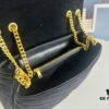 6930cf366e68136f4d9b0987 Large Size with Box 💰 YSL LOU LOU Suede Leather Chain Shoulder Bag ||| Loulou Black Brown Nubuck