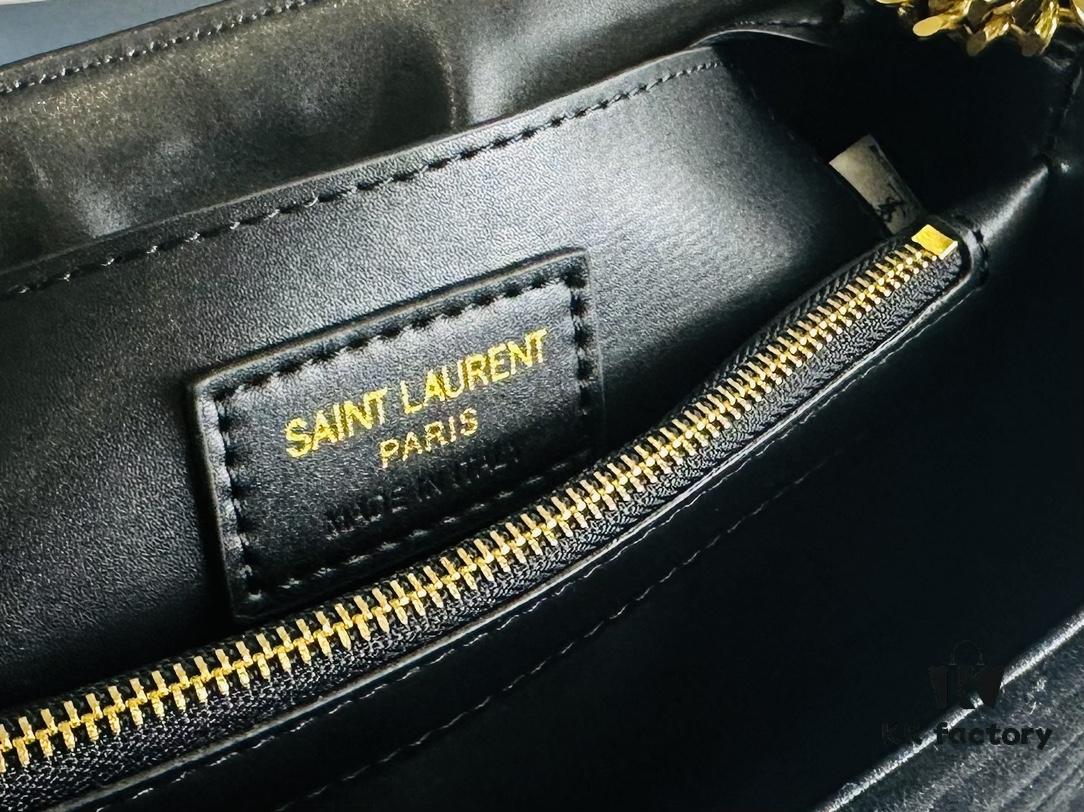 6930cf366e68136f4d9b0988 Large Size with Box 💰 YSL LOU LOU Suede Leather Chain Shoulder Bag ||| Loulou Black Brown Nubuck