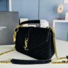 6930cf376e68136f4d9b098a New Arrival with Box ||| Suede YSL Saint Laurent V-Logo Crossbody Bag