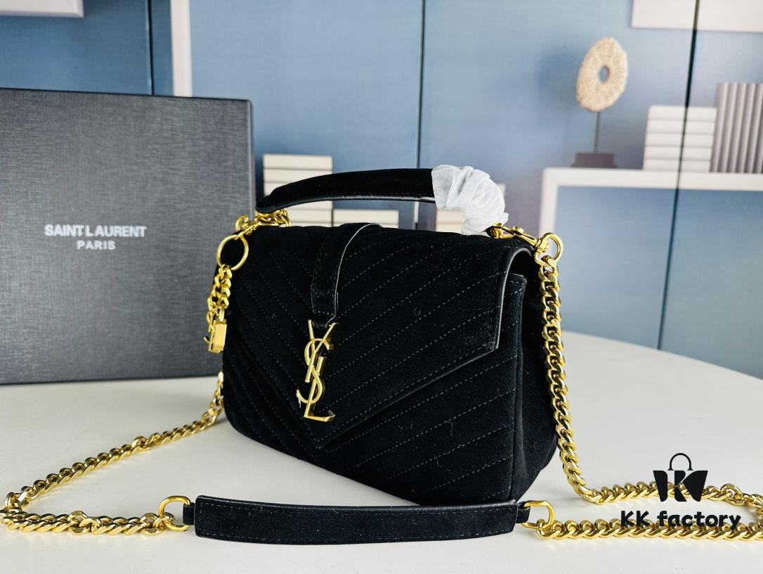 6930cf376e68136f4d9b098a New Arrival with Box ||| Suede YSL Saint Laurent V-Logo Crossbody Bag