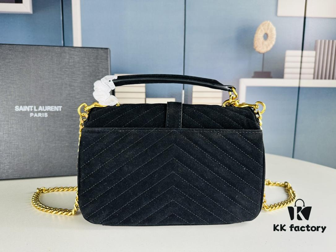 6930cf386e68136f4d9b098c New Arrival with Box ||| Suede YSL Saint Laurent V-Logo Crossbody Bag