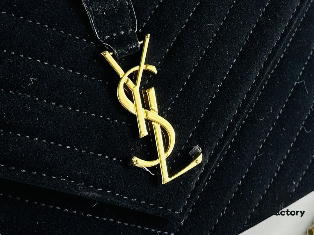 6930cf396e68136f4d9b098d New Arrival with Box ||| Suede YSL Saint Laurent V-Logo Crossbody Bag