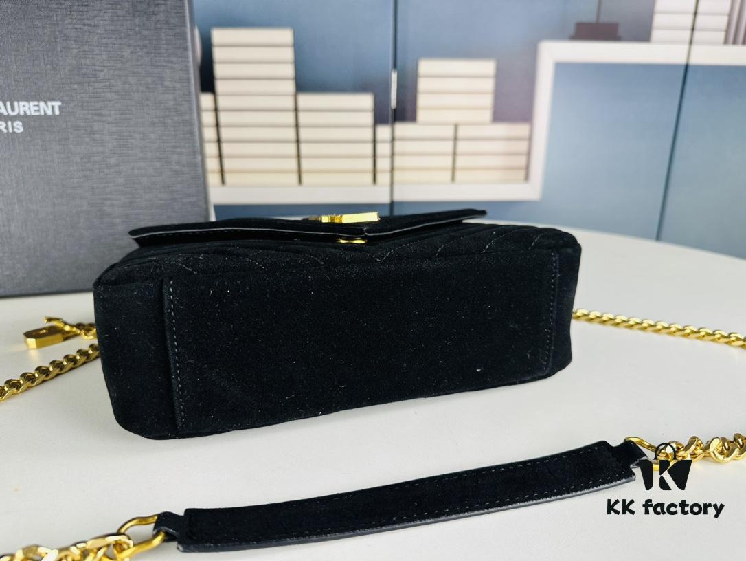 6930cf3a6e68136f4d9b098f New Arrival with Box ||| Suede YSL Saint Laurent V-Logo Crossbody Bag
