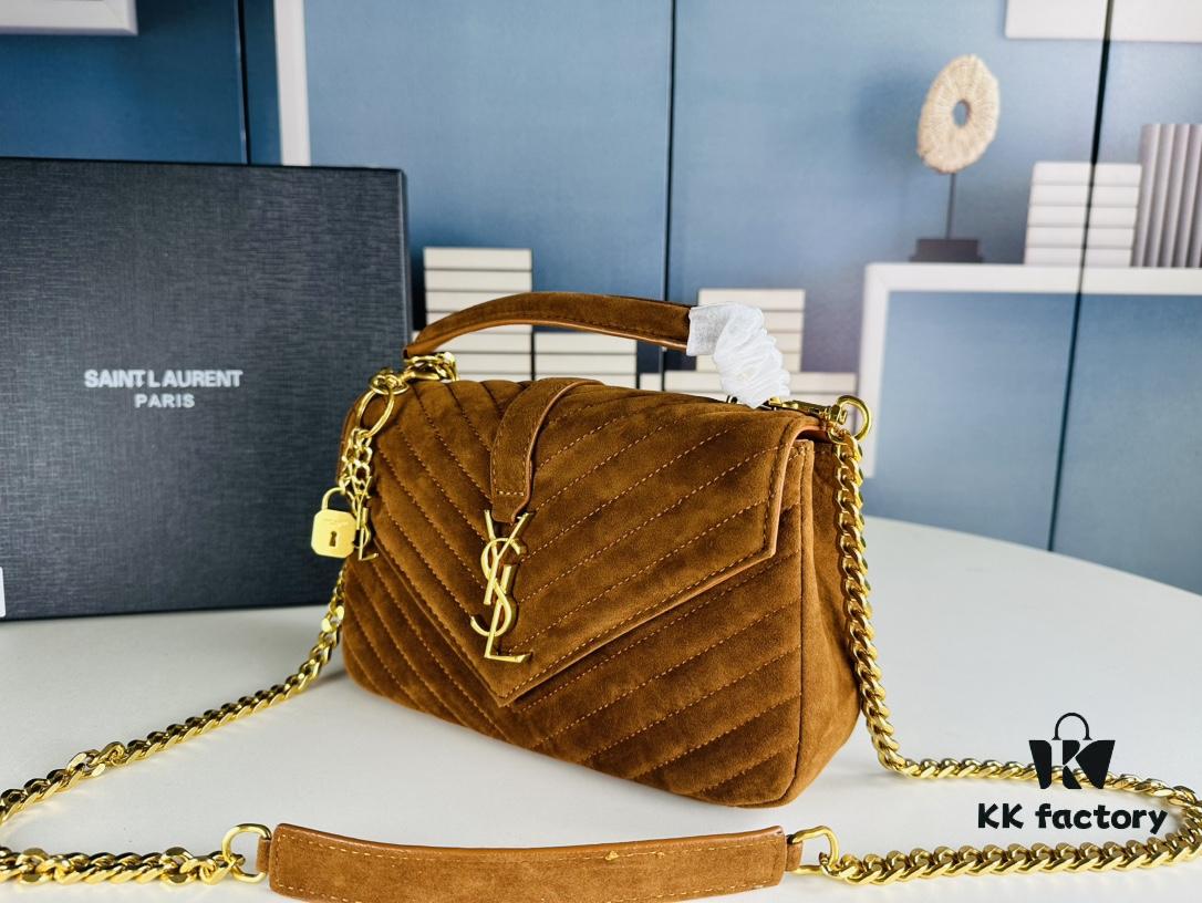 6930cf3c6e68136f4d9b0993 New Arrival with Box ||| Suede YSL Saint Laurent V-Logo Crossbody Bag