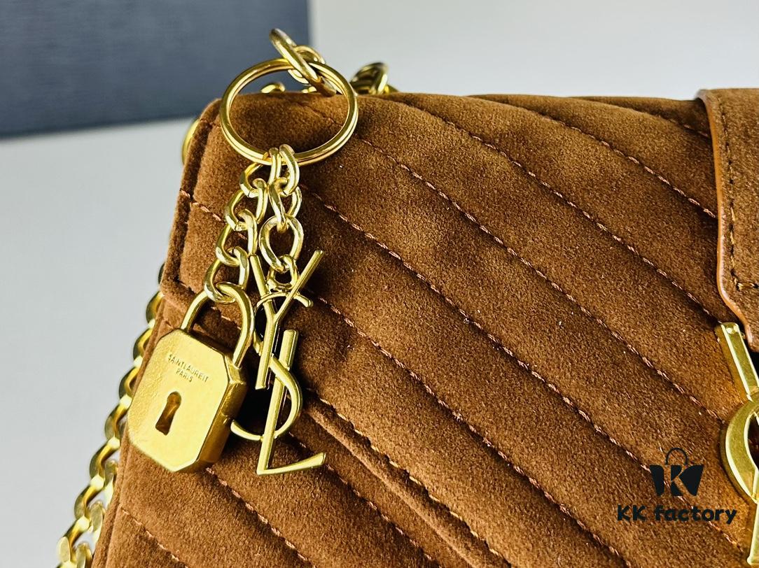6930cf3f6e68136f4d9b0998 New Arrival with Box ||| Suede YSL Saint Laurent V-Logo Crossbody Bag