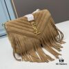 6930cf4c6e68136f4d9b09af YSL Monogram College Saffiano Leather Fringe Crossbody Bag