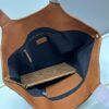 6930cf536e68136f4d9b09b9 New YSL Saint Laurent Suede Icare Quilted Tote Bag in Black and Caramel