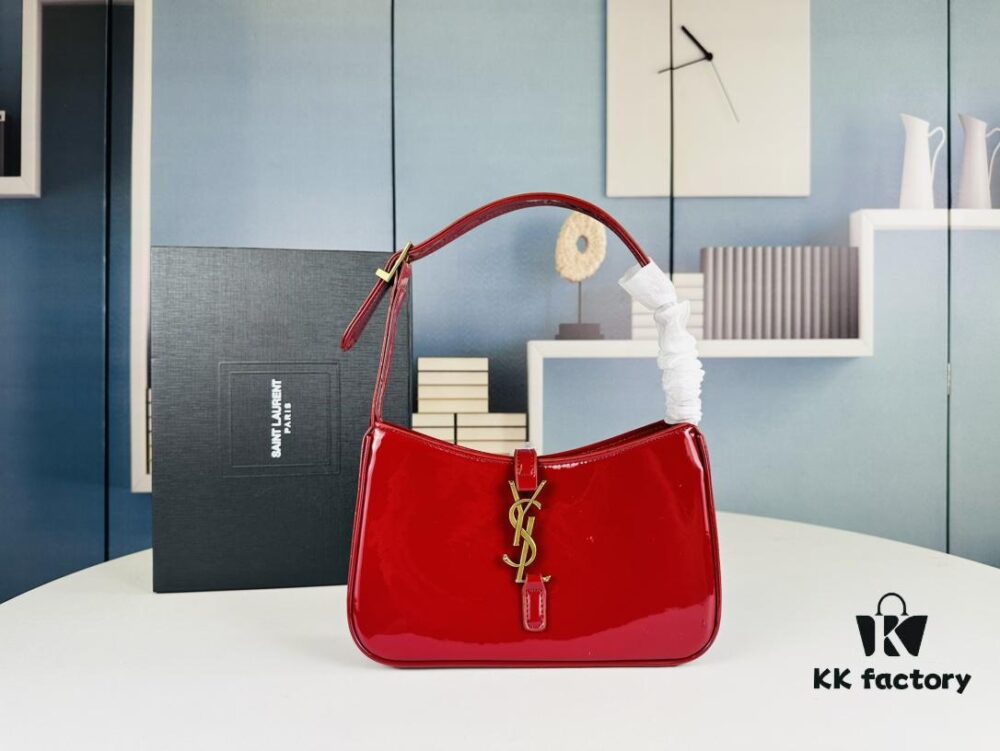 6930cf6b6e68136f4d9b09d9 YSL Saint Laurent Hobo Bag in Patent Leather with Box
