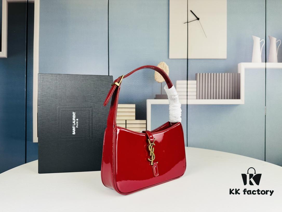 6930cf6c6e68136f4d9b09db YSL Saint Laurent Hobo Bag in Patent Leather with Box