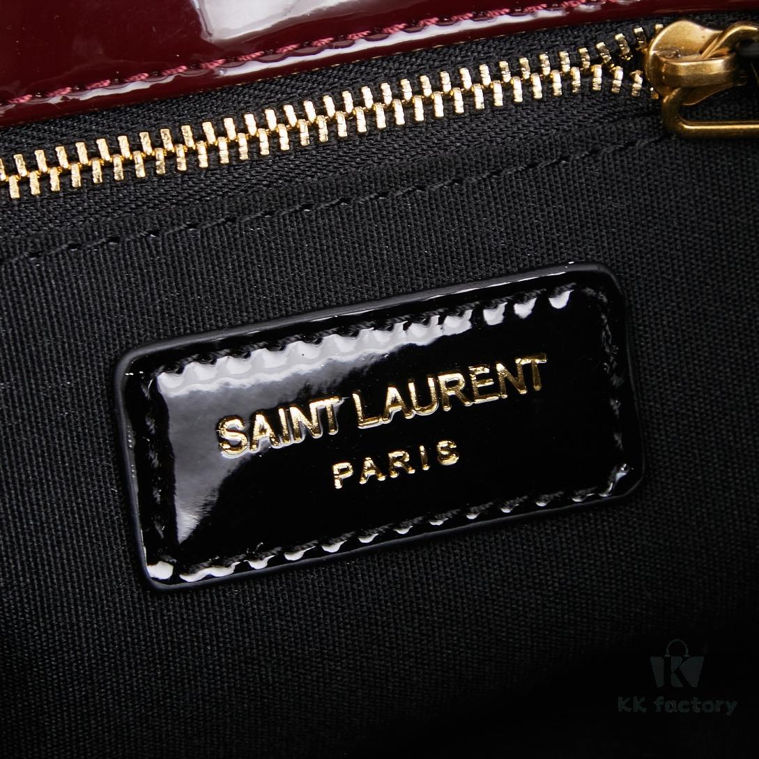 6930cf6d6e68136f4d9b09dc YSL Saint Laurent Hobo Bag in Patent Leather with Box
