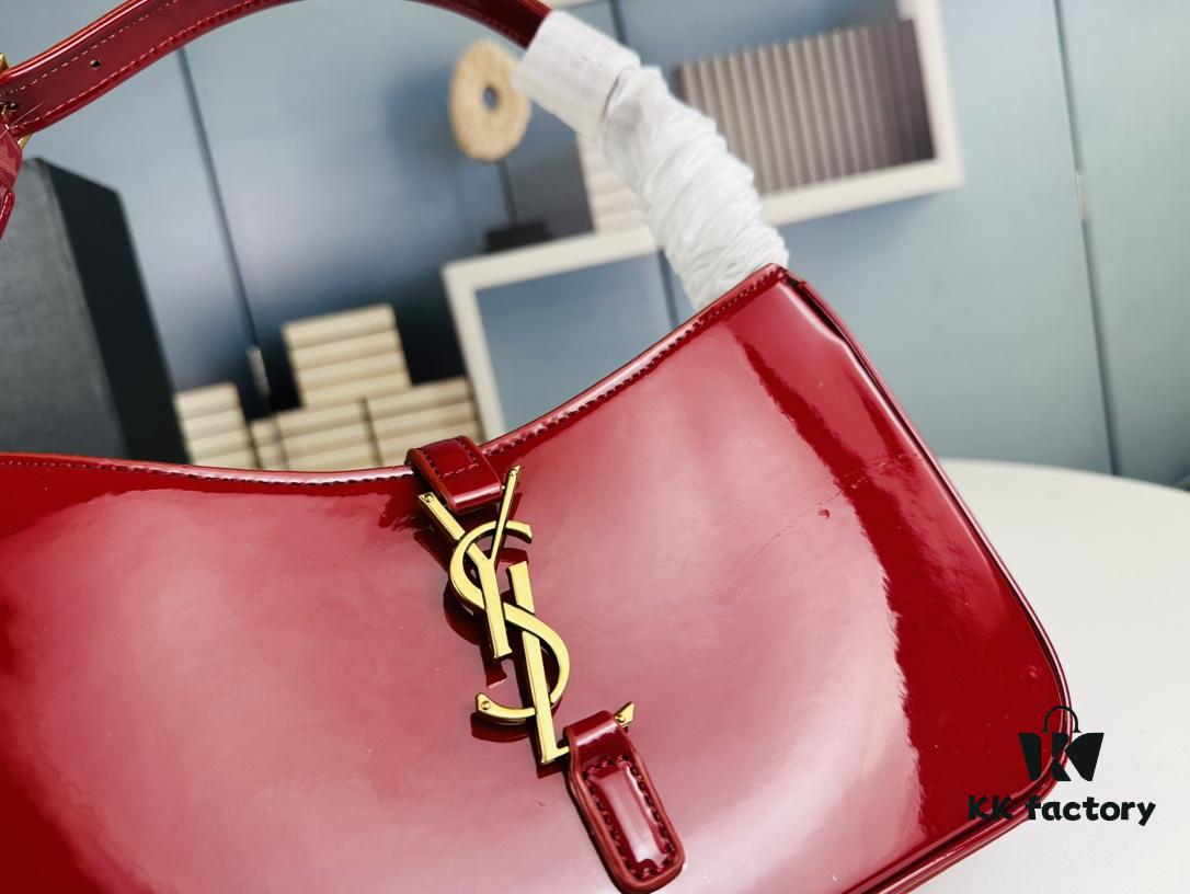 6930cf716e68136f4d9b09e3 YSL Saint Laurent Hobo Bag in Patent Leather with Box