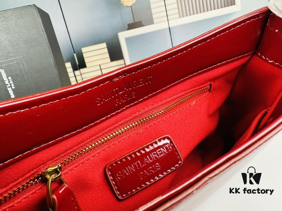 6930cf726e68136f4d9b09e5 YSL Saint Laurent Hobo Bag in Patent Leather with Box