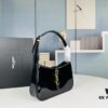 6930cf756e68136f4d9b09e8 YSL Saint Laurent Hobo Shoulder Bag in Patent Leather with Box