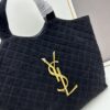 6930cf776e68136f4d9b09ec New YSL Icare Suede Quilted Tote Bag in Black and Caramel