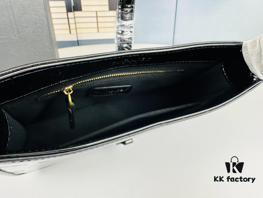 6930cf776e68136f4d9b09ee YSL Saint Laurent Hobo Shoulder Bag in Patent Leather with Box