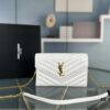 Box Set YSL Monogram Black and Gold Caviar Leather Chain Bag