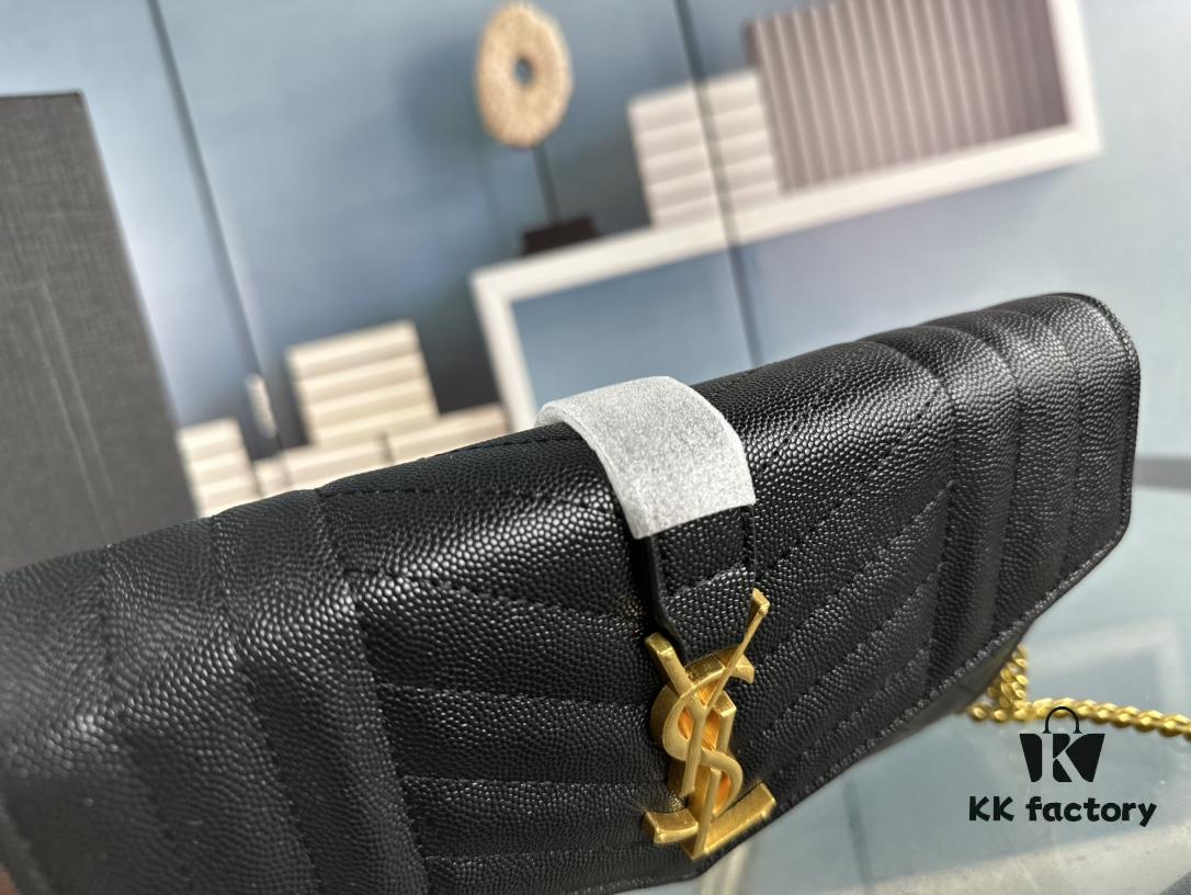 6930cfeb6e68136f4d9b0aa3 YSL Saint Laurent WOC Caviar Chain Envelope Bag