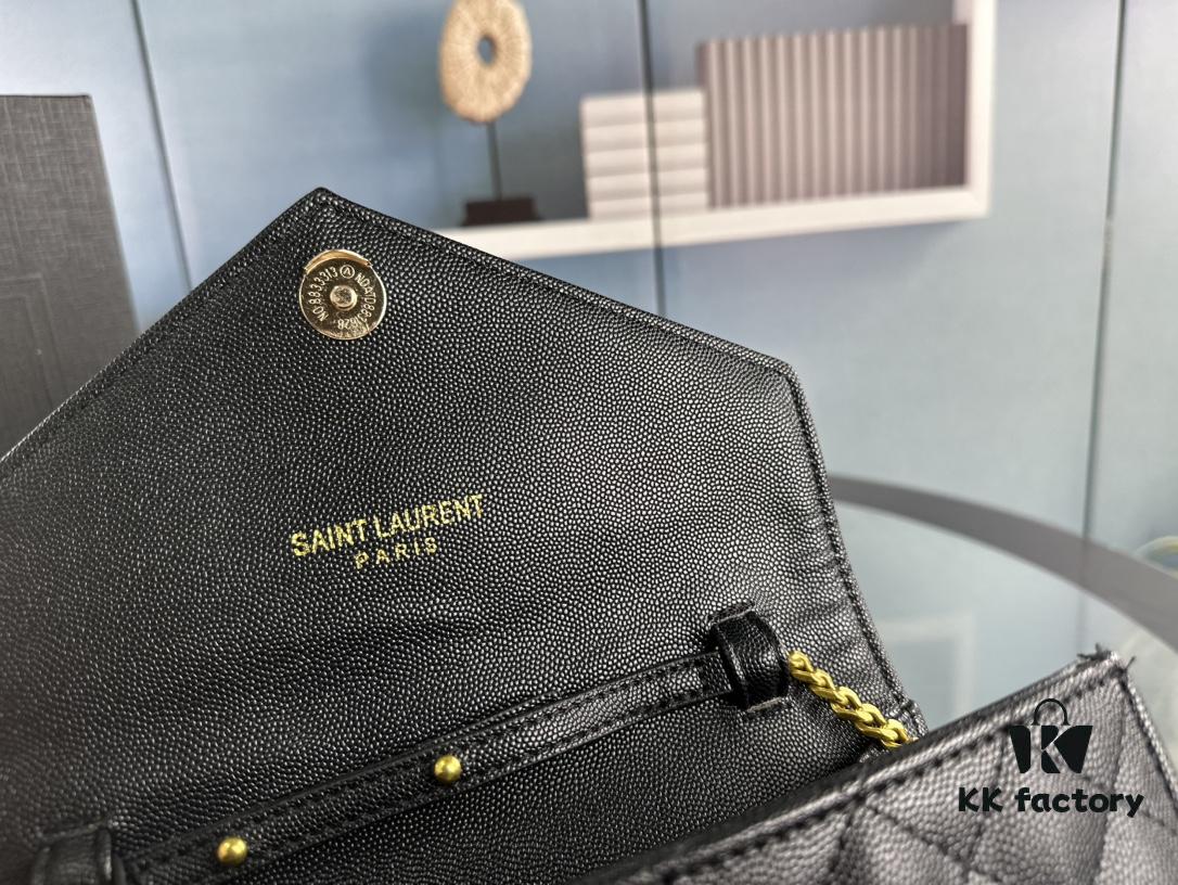 6930cfee6e68136f4d9b0aaa YSL Saint Laurent WOC Caviar Chain Envelope Bag