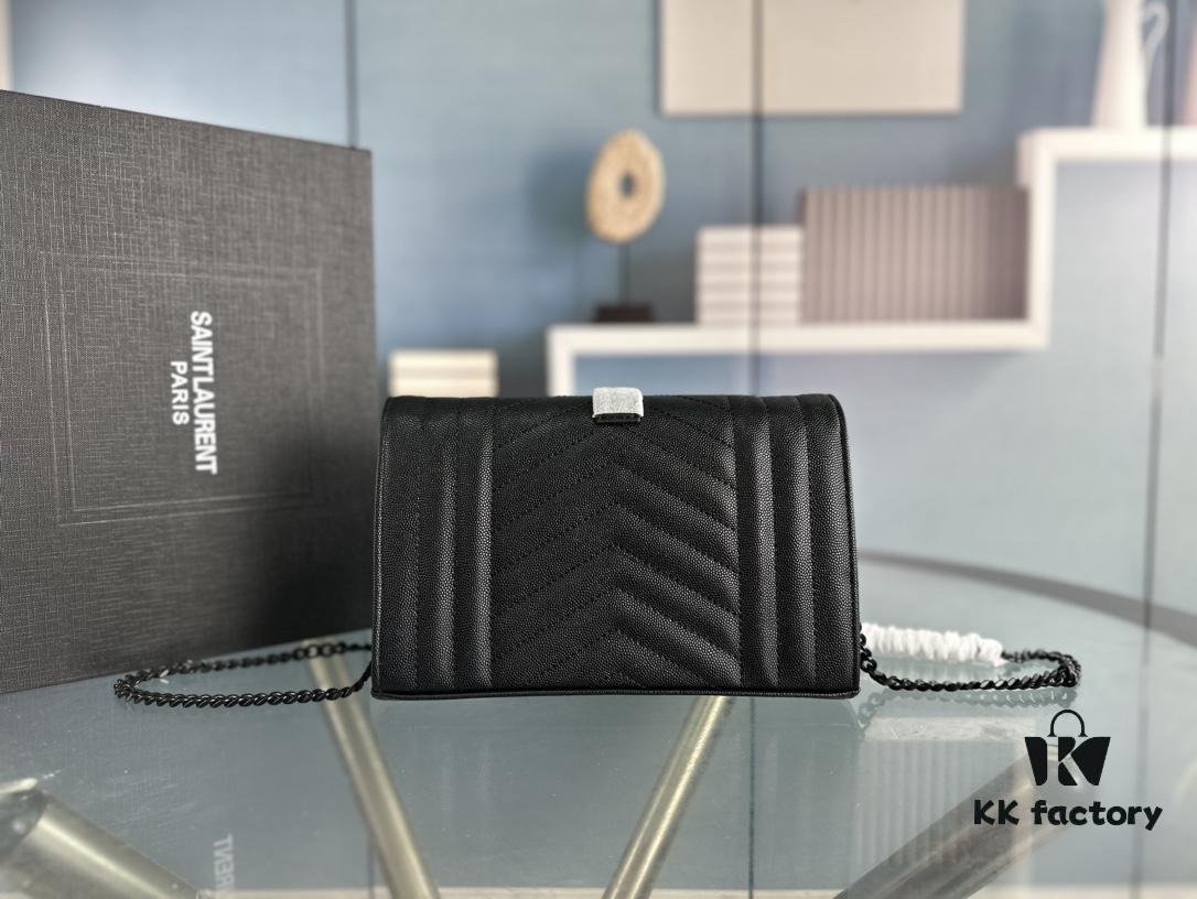 6930cfee6e68136f4d9b0aab YSL Saint Laurent WOC Caviar Chain Envelope Bag