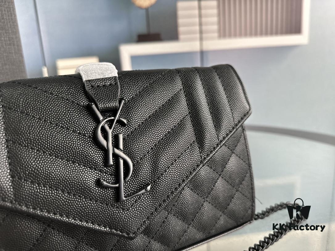 6930cff06e68136f4d9b0aad YSL Saint Laurent WOC Caviar Chain Envelope Bag