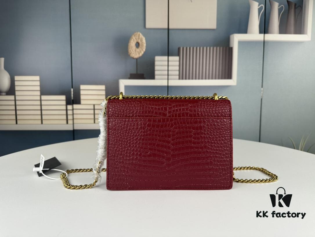 6930d0136e68136f4d9b0ae6 YSL Sunset Bag with Crocodile Embossed Texture