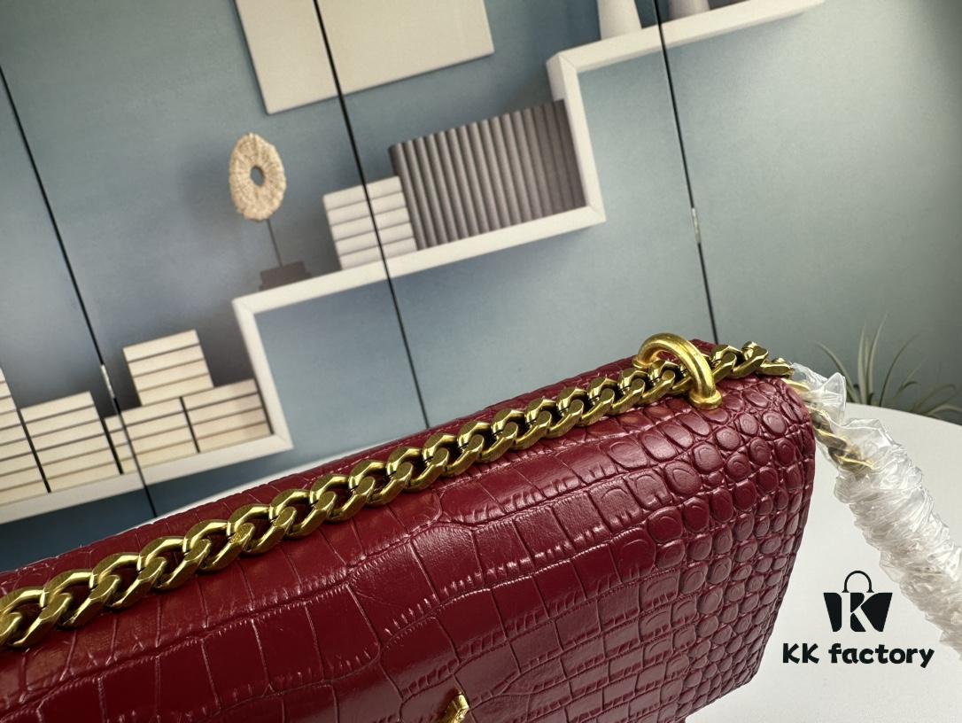 6930d0166e68136f4d9b0aea YSL Sunset Bag with Crocodile Embossed Texture