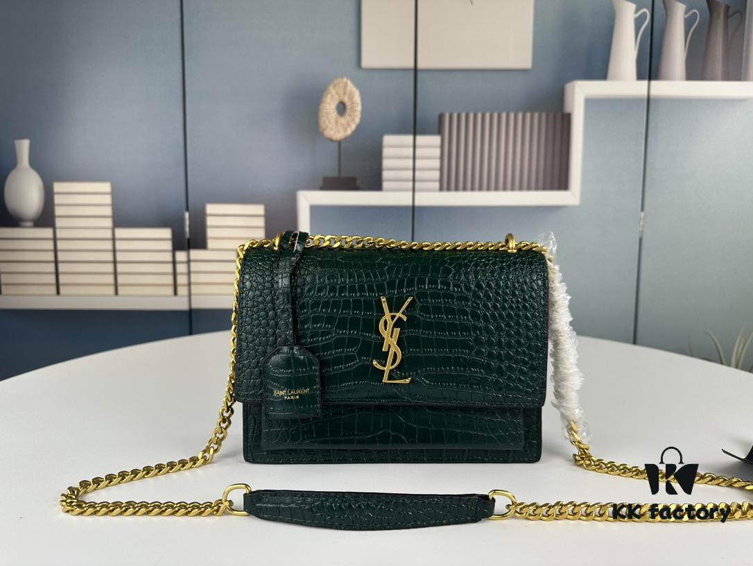 6930d0196e68136f4d9b0af0 New YSL Sunset Bag with Box – Recommended Crocodile-Embossed Design