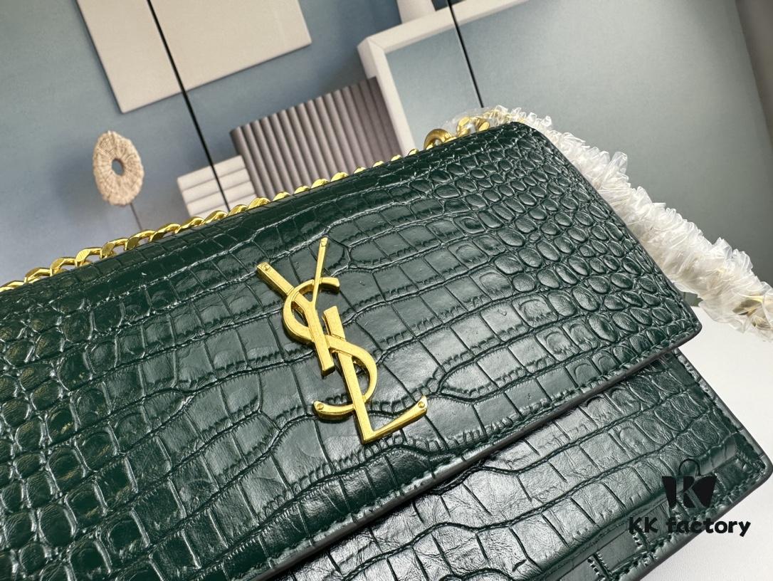 6930d01b6e68136f4d9b0af4 New YSL Sunset Bag with Box – Recommended Crocodile-Embossed Design