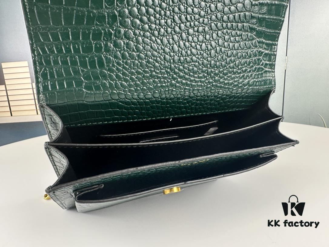6930d01f6e68136f4d9b0af9 New YSL Sunset Bag with Box – Recommended Crocodile-Embossed Design