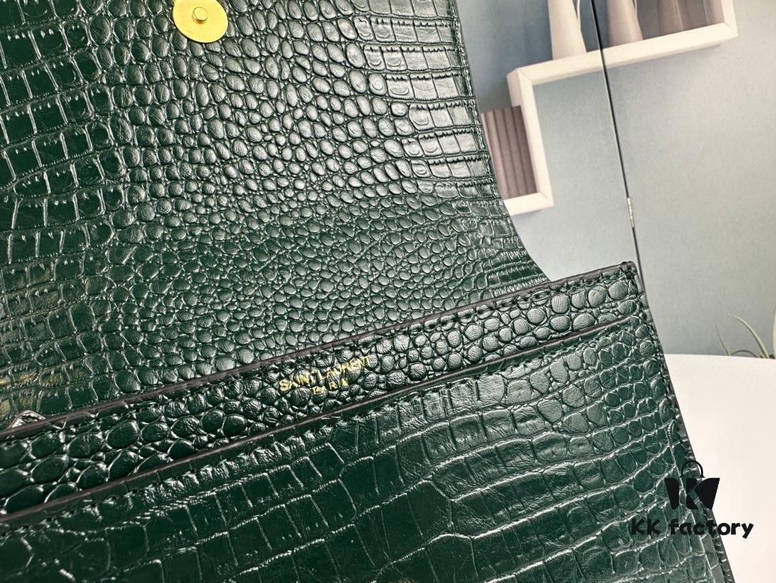 6930d0286e68136f4d9b0b08 New YSL Sunset Bag with Box – Recommended Crocodile-Embossed Design