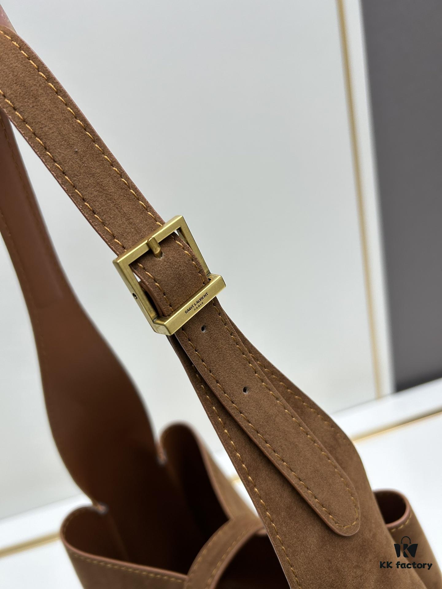 6930d0466e68136f4d9b0b2e Small New Model with Box – Exquisitely Beautiful Brown-Gold Suede Large Bag, Perfect for Autumn and Winter