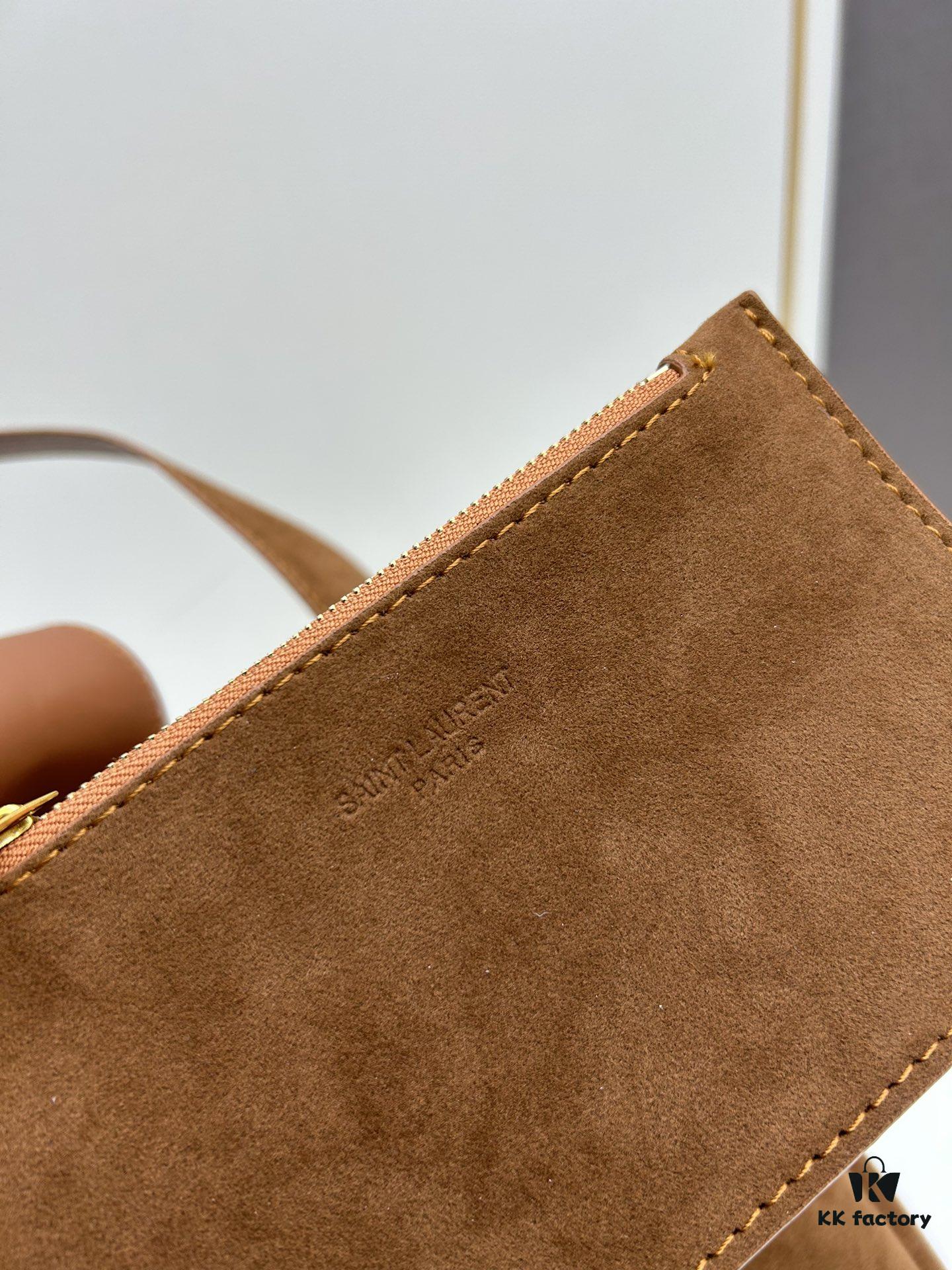 6930d0466e68136f4d9b0b2f Small New Model with Box – Exquisitely Beautiful Brown-Gold Suede Large Bag, Perfect for Autumn and Winter